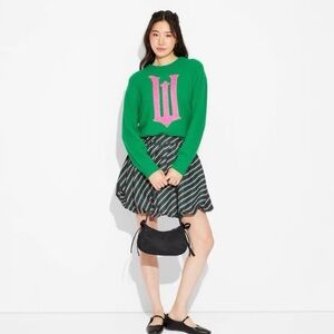 Women's Wicked W Graphic Sweater wicked the movie  green sweater